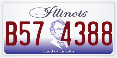 IL license plate B574388