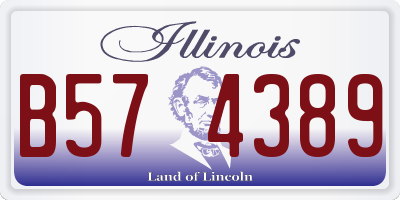 IL license plate B574389