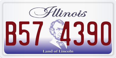 IL license plate B574390