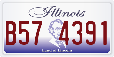 IL license plate B574391