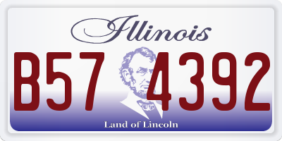 IL license plate B574392