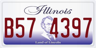 IL license plate B574397