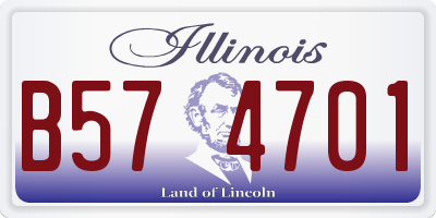 IL license plate B574701