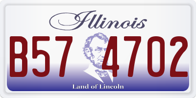 IL license plate B574702