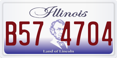 IL license plate B574704