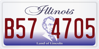 IL license plate B574705