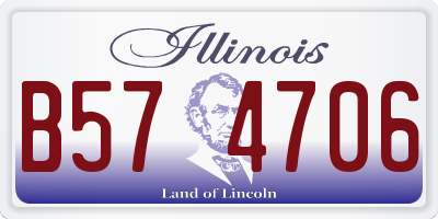 IL license plate B574706