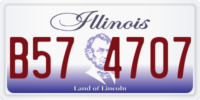 IL license plate B574707