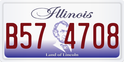IL license plate B574708