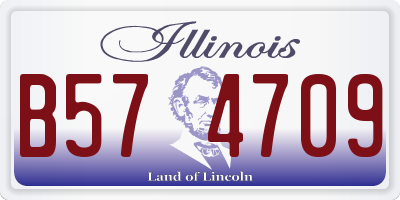IL license plate B574709