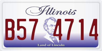 IL license plate B574714