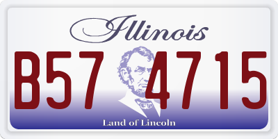 IL license plate B574715