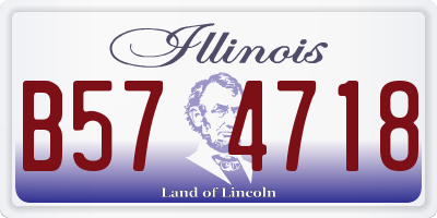 IL license plate B574718