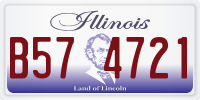 IL license plate B574721