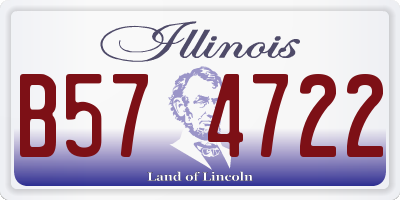 IL license plate B574722