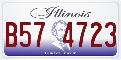 IL license plate B574723