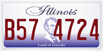 IL license plate B574724