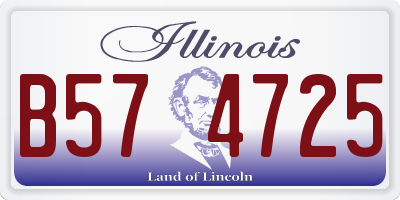 IL license plate B574725