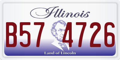 IL license plate B574726