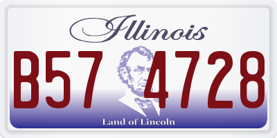 IL license plate B574728