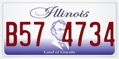 IL license plate B574734