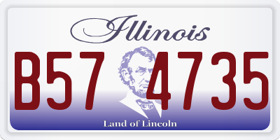 IL license plate B574735