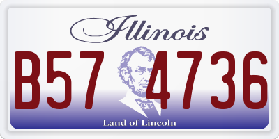 IL license plate B574736