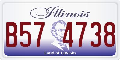 IL license plate B574738