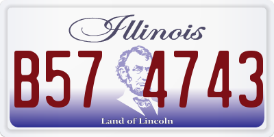 IL license plate B574743