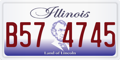 IL license plate B574745