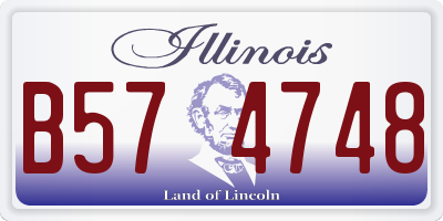 IL license plate B574748
