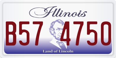 IL license plate B574750