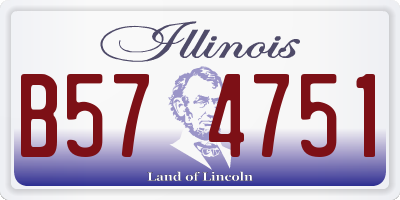 IL license plate B574751