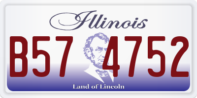 IL license plate B574752