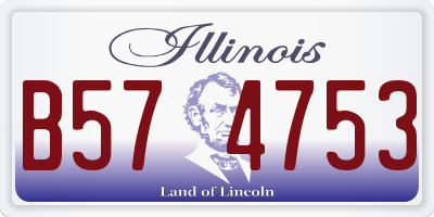 IL license plate B574753