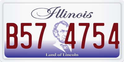 IL license plate B574754