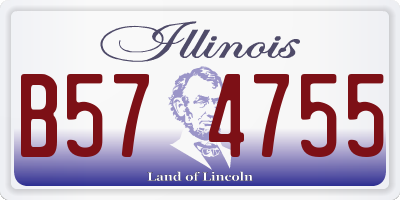 IL license plate B574755
