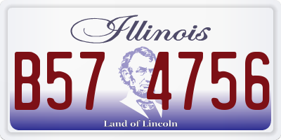 IL license plate B574756
