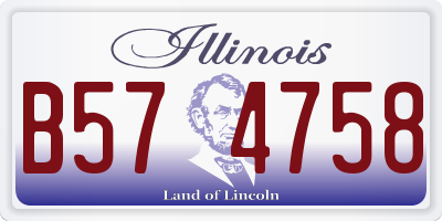 IL license plate B574758