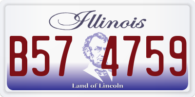 IL license plate B574759