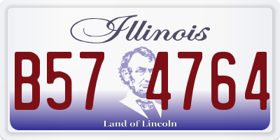 IL license plate B574764
