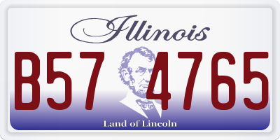 IL license plate B574765