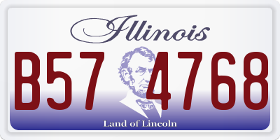 IL license plate B574768