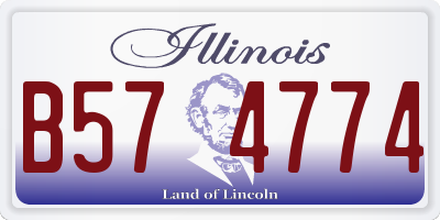 IL license plate B574774