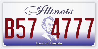 IL license plate B574777