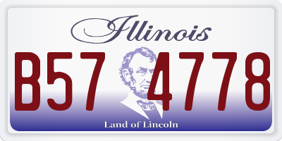 IL license plate B574778