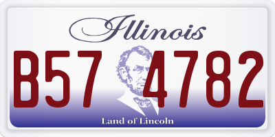 IL license plate B574782