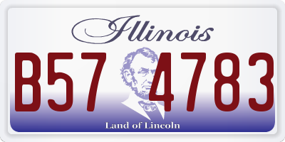 IL license plate B574783
