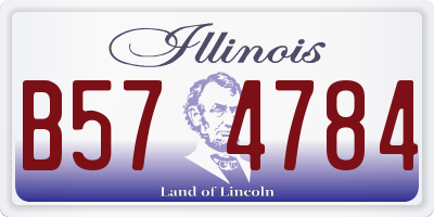 IL license plate B574784