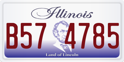 IL license plate B574785